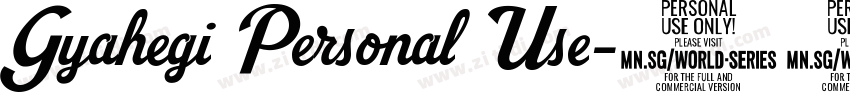 Gyahegi Personal Use字体转换